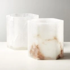 Talia Alabaster Hurricane Candle Holder -Furniture Sales Store TaliaAlabasterHurricaneAV2SHF21