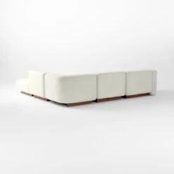 Terrain 5-Piece L-Shaped Ivory Boucle Sectional Sofa With Left Arm -Furniture Sales Store TerrainIvyBc5pcLASctSofa3QBSSS22