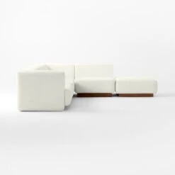 Terrain 5-Piece L-Shaped Ivory Boucle Sectional Sofa With Left Arm -Furniture Sales Store TerrainIvyBc5pcLASctSofaSDSSS22