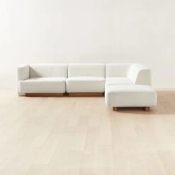 Terrain 5-Piece L-Shaped Ivory Boucle Sectional Sofa With Left Arm