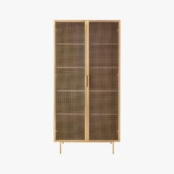 Trace Brass Wire Bookcase -Furniture Sales Store TraceBrassMshDoorBookcaseSOF19