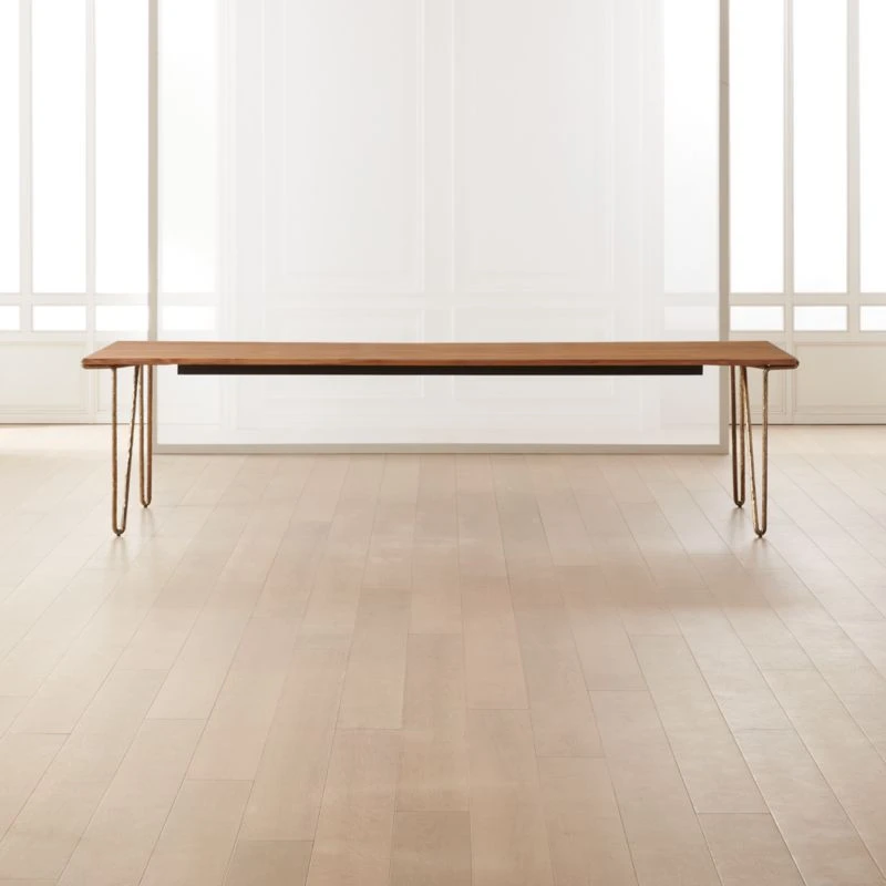 Trestle 118" Wood And Metal Dining Table 1 Trestle 118" Wood And Metal Dining Table