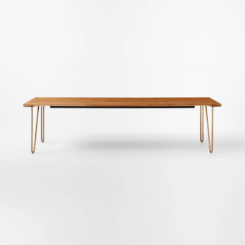 Trestle 118" Wood And Metal Dining Table 2 Trestle 118" Wood And Metal Dining Table - Image 2