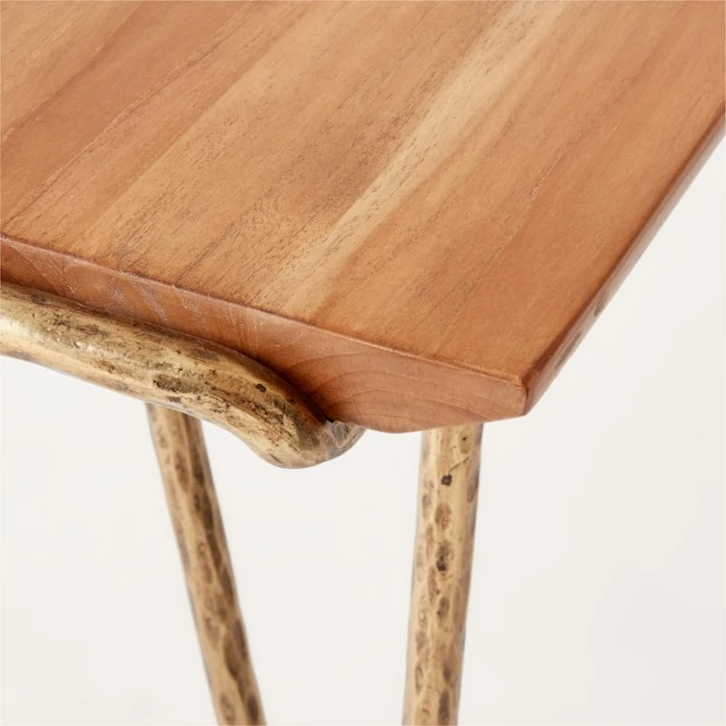 Trestle 118" Wood And Metal Dining Table 5 Trestle 118" Wood And Metal Dining Table - Image 5