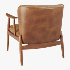 Troubadour Saddle Leather Wood Frame Chair 12 Troubadour Saddle Leather Wood Frame Chair -Furniture Sales Store TroubadourBrwnLthrArmChr3QBF19