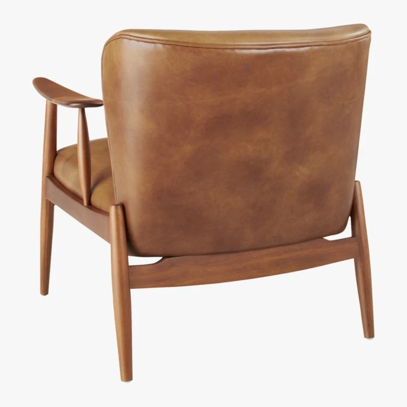 Troubadour Saddle Leather Wood Frame Chair 6 Troubadour Saddle Leather Wood Frame Chair - Image 6