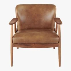Troubadour Saddle Leather Wood Frame Chair 9 Troubadour Saddle Leather Wood Frame Chair -Furniture Sales Store TroubadourBrwnLthrArmChrSOF19