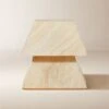 Tukul White Travertine Side Table