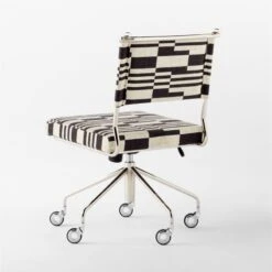 Vicino Black And White Patterned Upholstered Office Chair -Furniture Sales Store VicinoPatternedChair3QBSSS23