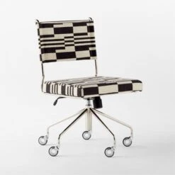Vicino Black And White Patterned Upholstered Office Chair -Furniture Sales Store VicinoPatternedChair3QSSS23