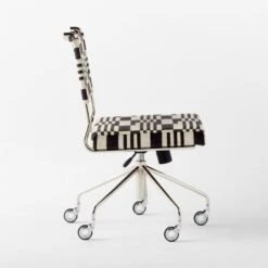 Vicino Black And White Patterned Upholstered Office Chair -Furniture Sales Store VicinoPatternedChairSDSSS23