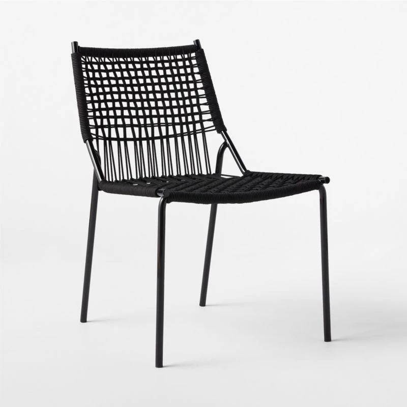 Virve Black Rope Outdoor Dining Chair 5 Virve Black Rope Outdoor Dining Chair - Image 5