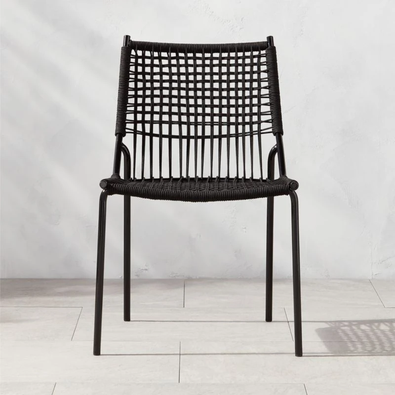 Virve Black Rope Outdoor Dining Chair 1 Virve Black Rope Outdoor Dining Chair