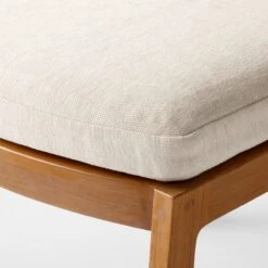 Roc Teak And Rattan Outdoor Counter Stool With Ivory Sunbrella® Cushion -Furniture Sales Store VitetArmlessDiningChairAV2SSS23