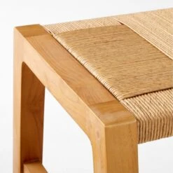 Roc Teak And Rattan Outdoor Dining Bench -Furniture Sales Store VitetDiningBenchAVSSS23