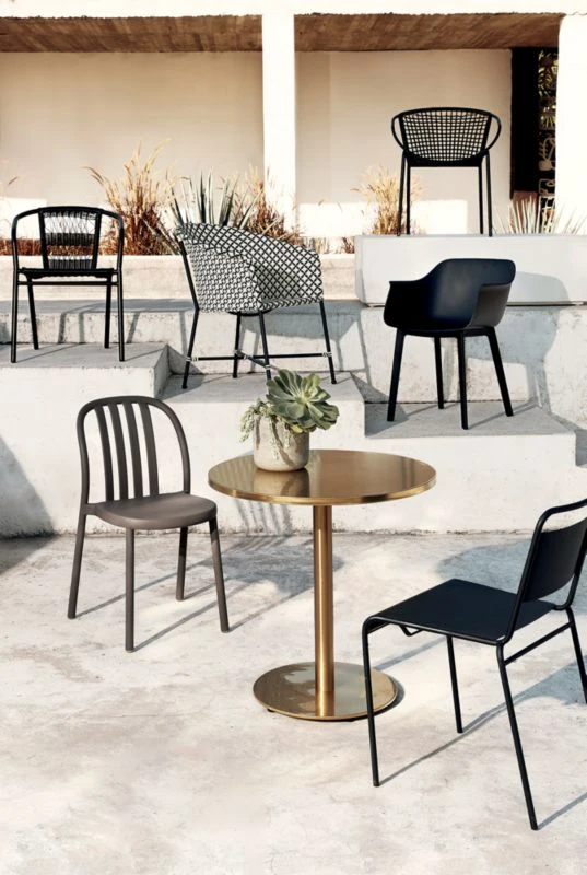 Lucinda Black Outdoor Patio Stacking Chair 2 Lucinda Black Outdoor Patio Stacking Chair - Image 2