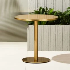 Watermark Brass Outdoor Bistro Table