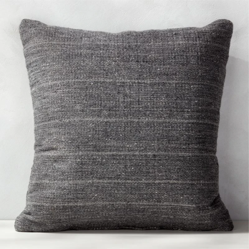 Waverly Dark Grey Outdoor Throw Pillow 23" 1 Waverly Dark Grey Outdoor Throw Pillow 23"
