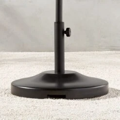 Black Outdoor Umbrella Base With Wheels
