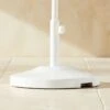 White Outdoor Umbrella Base With Wheels