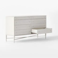 Connoisseur 8-Drawer Whitewashed Oak Wood Dresser Model 1006 -Furniture Sales Store WtWd1006CnnssrWdDresser3QAVSSS22