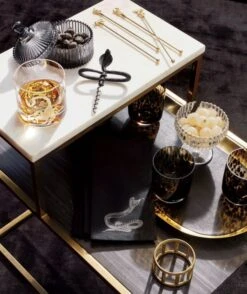 Franklin Double Old-Fashioned Glass -Furniture Sales Store dwayneetchedscorpiondbloldfshndglsAG17