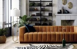 Stairway Black Metal Wall Mount Bookshelf 96'' -Furniture Sales Store fortechanneledsofav2FB18