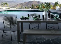 Matera Large Grey Outdoor Dining Bench -Furniture Sales Store materaoutdoorgreyclctnOFB18
