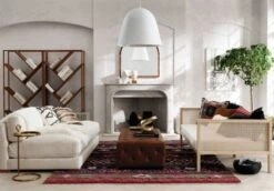 Boho White Linen And Natural Rattan Daybed Twin -Furniture Sales Store piazzasofaACJN18 1